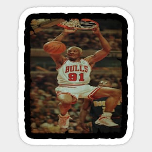 Dennis Rodman - Chicago Bulls Dunk Vintage Sticker